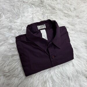 Vintage GIANNI VERSACE Shirt Mens XL 56 EU Dark Magenta Italy Cotton 80s RARE!